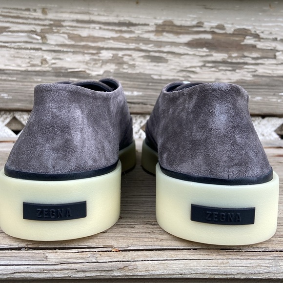 NIB Authentic Fear of God x Ermenegildo Zegna Grey Suede Sneaker Men's Size 11.5 - Picture 8 of 16